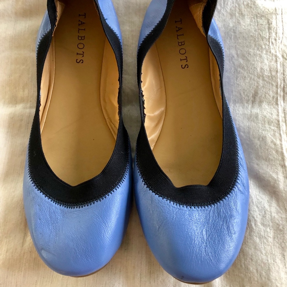Talbots blue leather flats